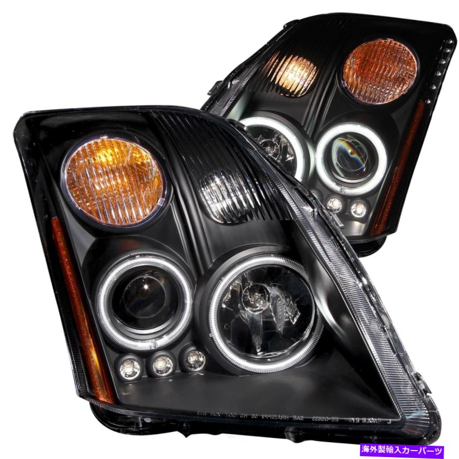 USヘッドライト ヘッドライトアセンブリ - プロジェクタークリアレンズブラックAnzo 121276 Headlight Assembly-Projector Clear Lens Black with amber Reflectors Anzo 121276【並行輸入品】