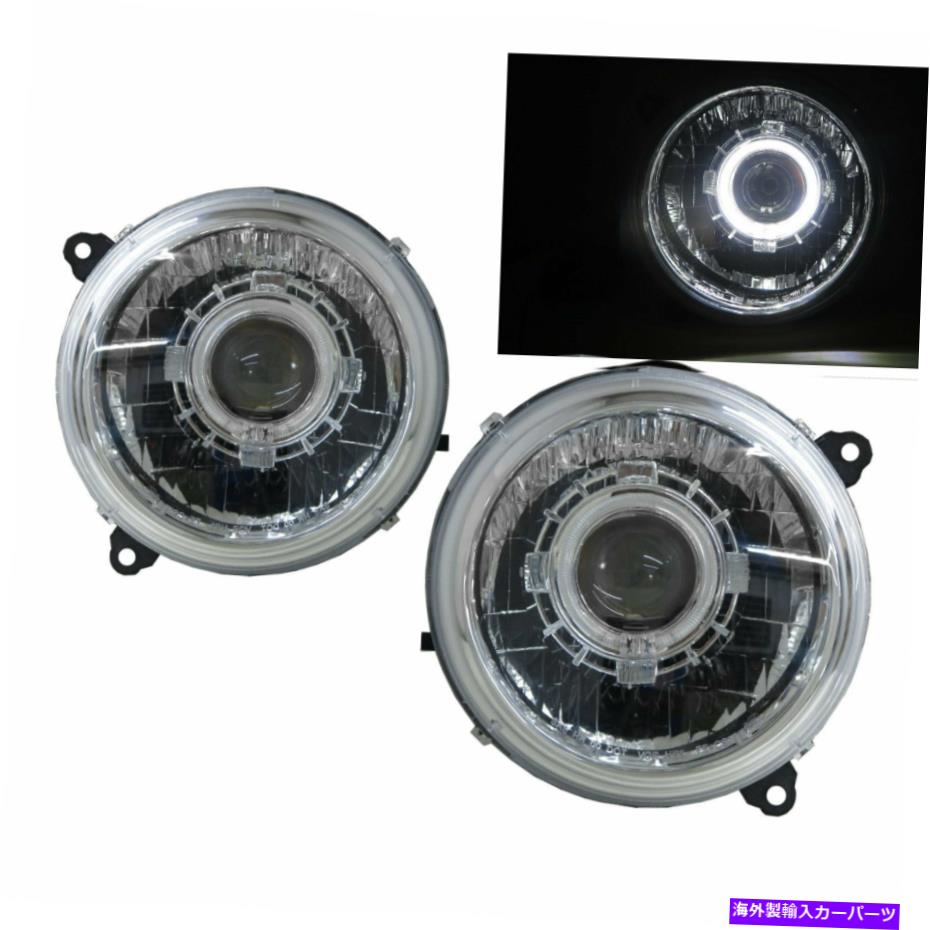 USヘッドライト Cherokee KJ MK1 02-03 LED HaloプロジェクターLEDの電球ヘッドライトCH US JEEP LHD CHEROKEE KJ MK1 02-03 LED Halo Projector LED Bulbs Headlight CH US for JEEP LHD【並行輸入品】