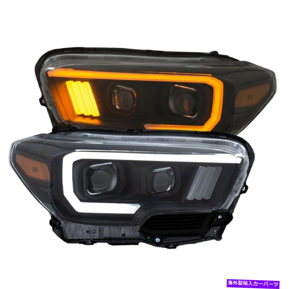 USヘッドライト Anzo 111397ブラッククリアプロジェクタープランクスタイルスイッチバックトヨタタコマ Anzo 111397 Black Clear Projector Plank Style Switchback for 16-18 Toyota Tacoma【並行輸入品】