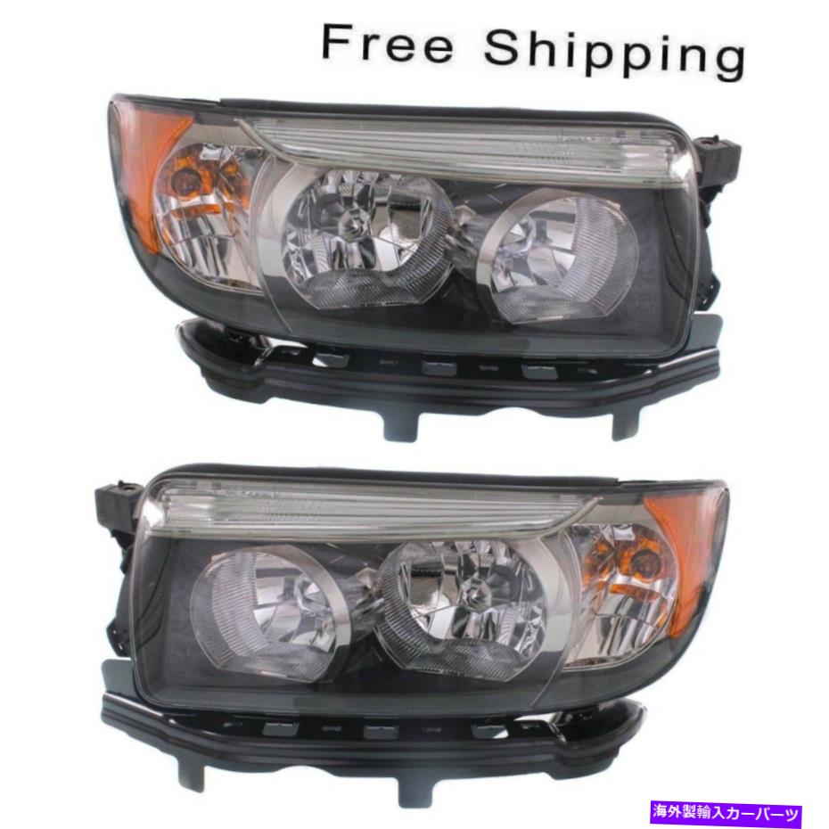 USヘッドライト ハロゲンヘッドランプアセンブリセット2 LH＆RHサイドフィットSubaru Forester 2007-2008 Halogen Head Lamp Assembly Set of 2 LH & RH Side Fits Subaru Forester 2007-2008【並行輸入品】