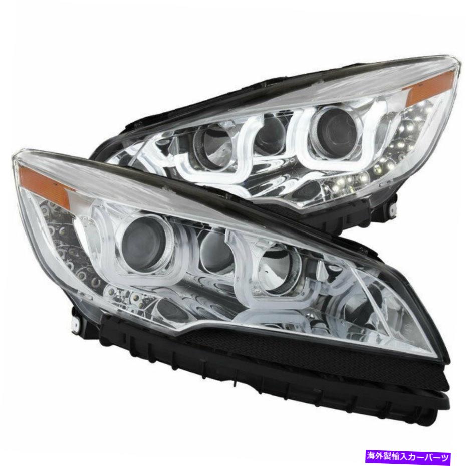 USヘッドライト Anzo USAプロジェクターのヘッドライトクロムとフォードエスケープ2013-2015 Anzo USA Projector Headlights Chrome with U-Bar for Ford Escape 2013-2015【並行輸入品】