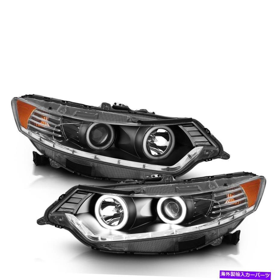 USヘッドライト Anzo USA 121393プロジェクターヘッドライトセットW / Haloフィット09-12 TSX Anzo USA 121393 Projector Headlight Set w/Halo Fits 09-12 TSX【並行輸入品】