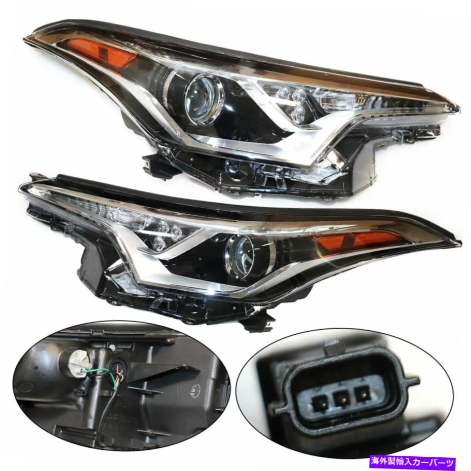 USヘッドライト Toyota C-HR CHR 2018-2019右左ヘッドライトヘッドライトランプペアアメリカ！ FOR TOYOTA C-HR CHR 2018-2019 RIGHT LEFT HEADLIGHTS HEAD LIGHTS LAMPS PAIR USA!!【並行輸入品】