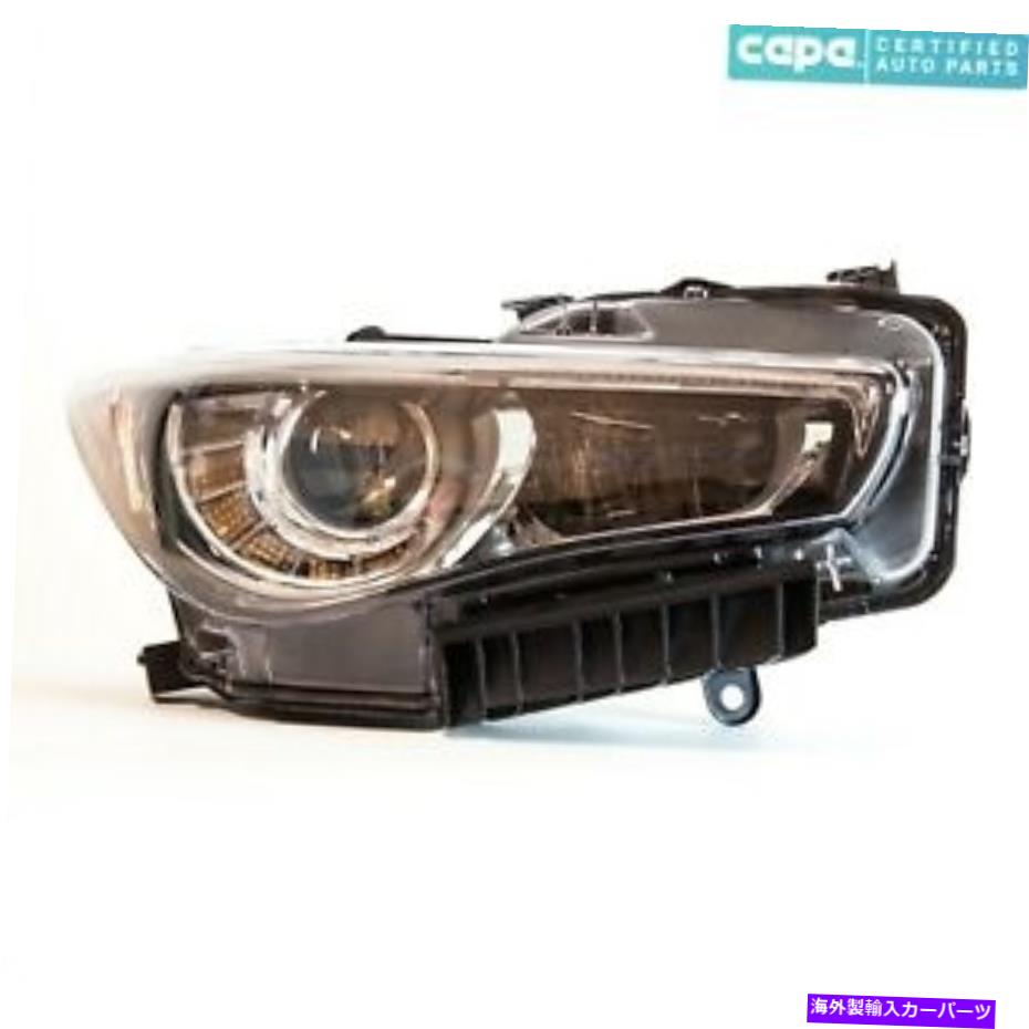 USヘッドライト 新しい右ヘッドライトアセンブリは、Infiniti Q50 2014-2017に収まりますCapa NEW RIGHT HEADLIGHT ASSEMBLY FITS INFINITI Q50 2014-2017 IN2503157C CAPA【並行輸入品】