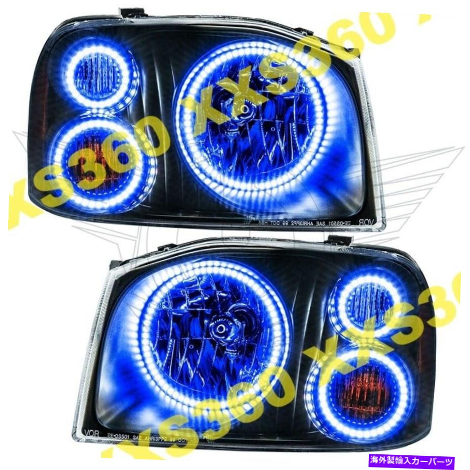 USヘッドライト 日産フロンティア01-04ブルートリプルLED天使の目のためのOracle Haloヘッドライト ORACLE Halo HEADLIGHTS For Nissan Frontier 01-04 BLUE Triple LED Angel Eyes【並行輸入品】