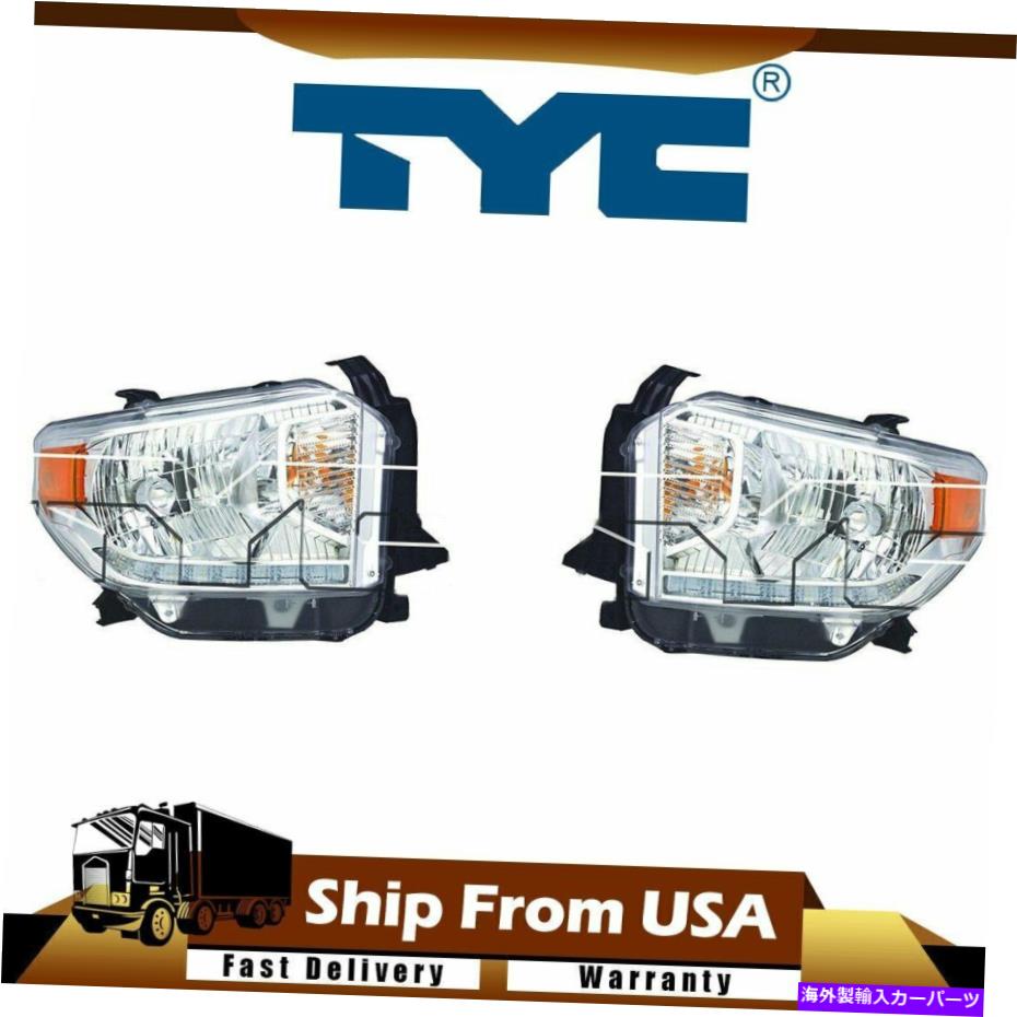 USヘッドライト TYC左ヘッドライトヘッドランプアセンブリキットToyota Tundra 2014-2017 TYC Left Right Headlight Headlamp Assembly Kit For Toyota Tundra 2014-2017【並行輸入品】