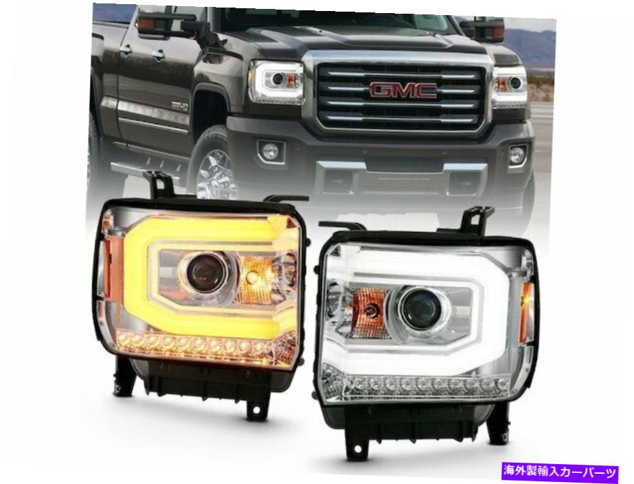 USヘッドライト 2015-2016 GMC Sierra 2500 HDヘッドライトセットANZO 15595BNヘッドライトアセンブリ For 2015-2016 GMC Sierra 2500 HD Headlight Set Anzo 15595BN Headlight Assembly【並行輸入品】
