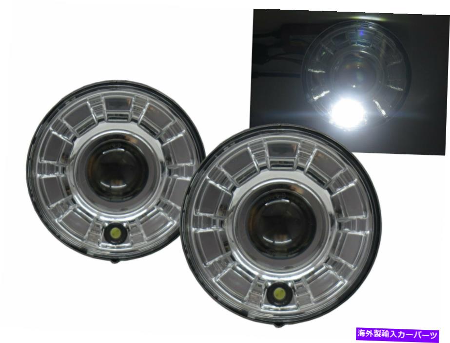 USヘッドライト Universal LHDのためのLED Haloプロジェクターのヘッドライトクロム LED Halo Projector Headlight Chrome for Universal LHD【並行輸入品】