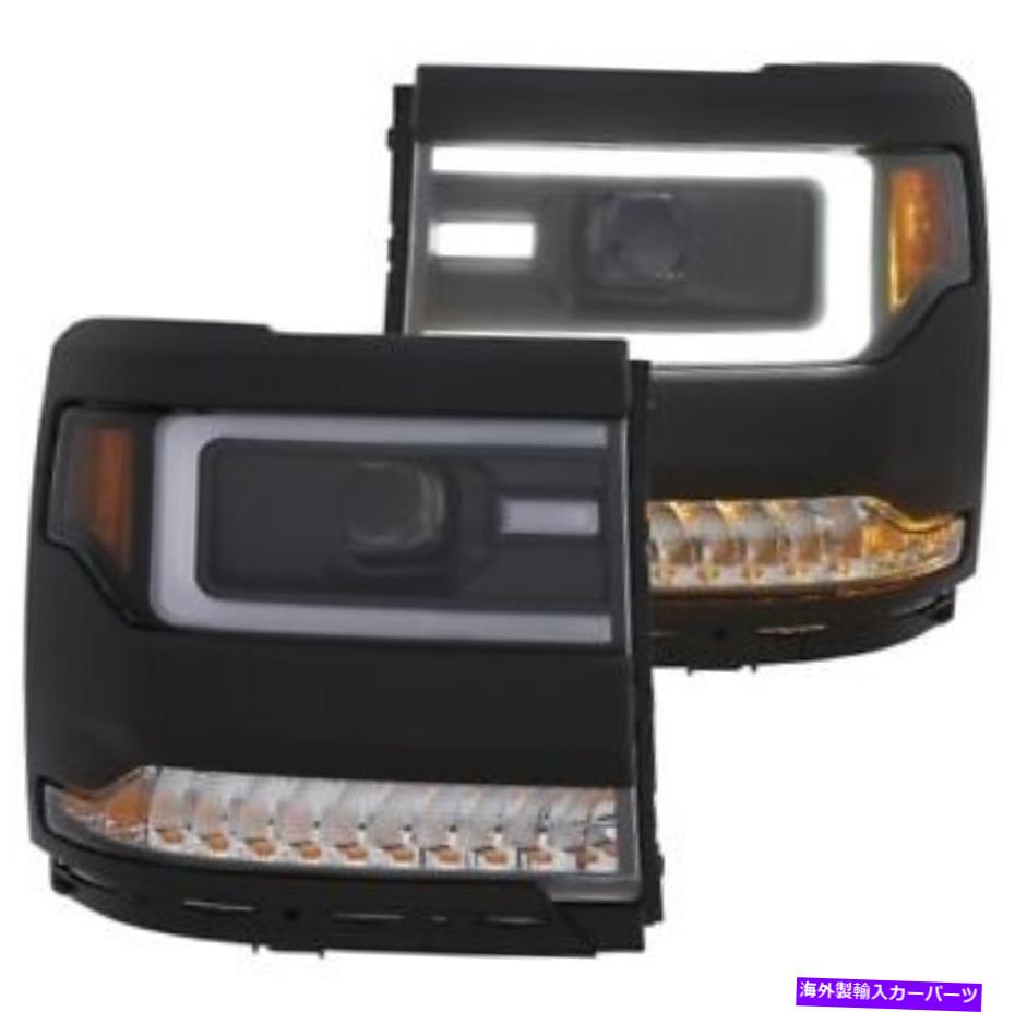 USヘッドライト Anzo 111375プロジェクターヘッドライト16-18シボリーSilverado 1500 New Anzo 111375 Projector Headlight Set For 16-18 Chevy Silverado 1500 NEW【並行輸入品】