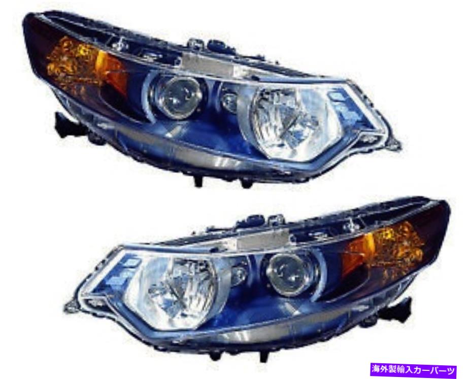 USヘッドライト 2009-2014 Acura TSXセダンのためのスポーツワゴンヘッドライトペアセット For 2009-2014 Acura Tsx Sedan|Sport Wagon Headlights Pair Set【並行輸入品】