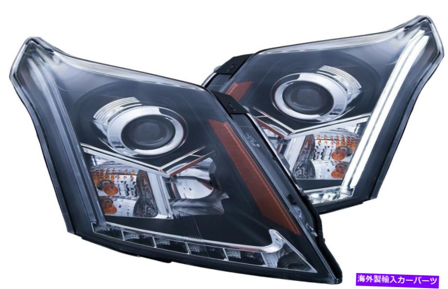 USヘッドライト Anzo 111308プロジェクターのヘッドライト板様式のスタイルの黒は10-16 Cadillac SRX Anzo 111308 Projector Headlights Plank Style Black Clear for 10-16 Cadillac SRX【並行輸入品】