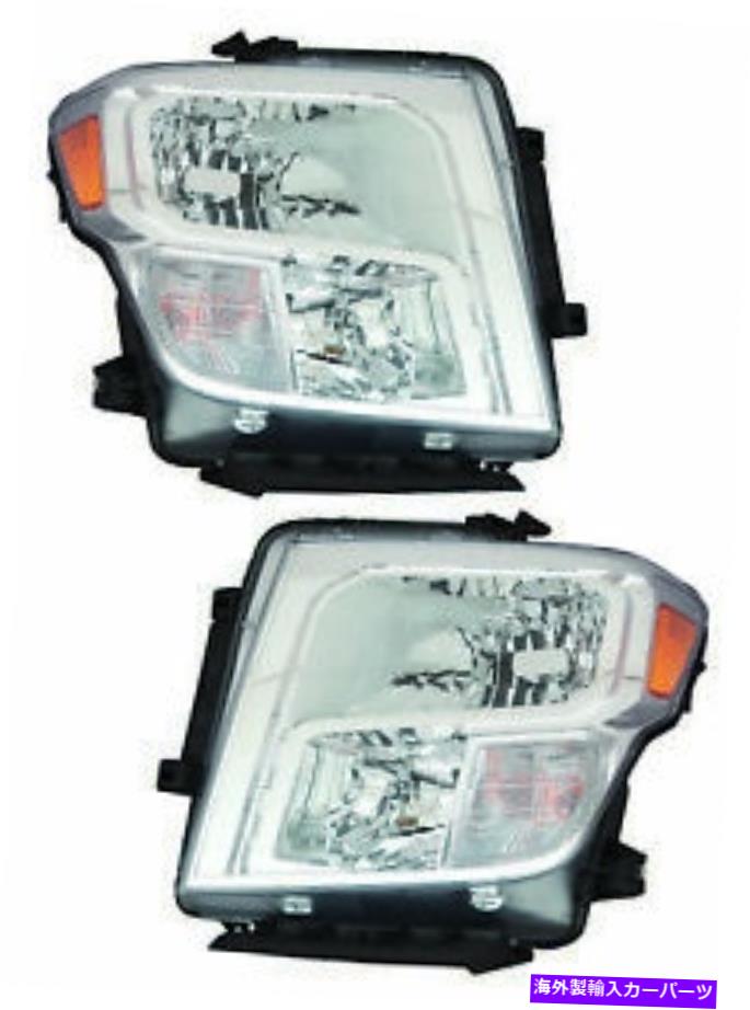 USヘッドライト 2016年2017日産タイタンXDヘッドライトペアセット For 2016 2017 Nissan Titan Xd Headlights Pair Set【並行輸入品】