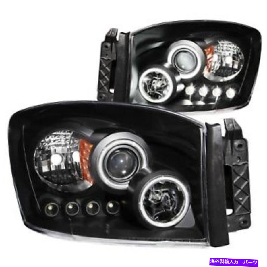 USヘッドライト ANZO USA 1053761クリアハロゲンプロジェクターヘッドライトセットW / Halo Anzo USA 1053761 Clear Halogen Projector Headlight Set w/Halo【並行輸入品】