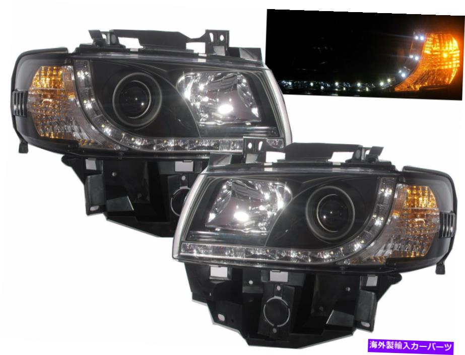USヘッドライト Volkswagen LHD用トランスポーターT4 1996-2003プロジェクターLED R8Lookヘッドライトブラック Transporter T4 1996-2003 Projector LED R8Look Headlight Black for Volkswagen LHD【並行輸入品】