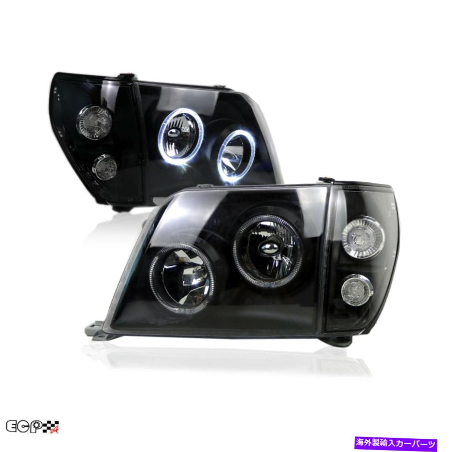 USヘッドライト Prado LC90 FJ90 2700 LED Halo Angel Eyesヘッドライトランプインナーブラック Fit for Prado LC90 FJ90 2700 LED Halo Angel Eyes Headlight Lamp Inner Black【並行輸入品】