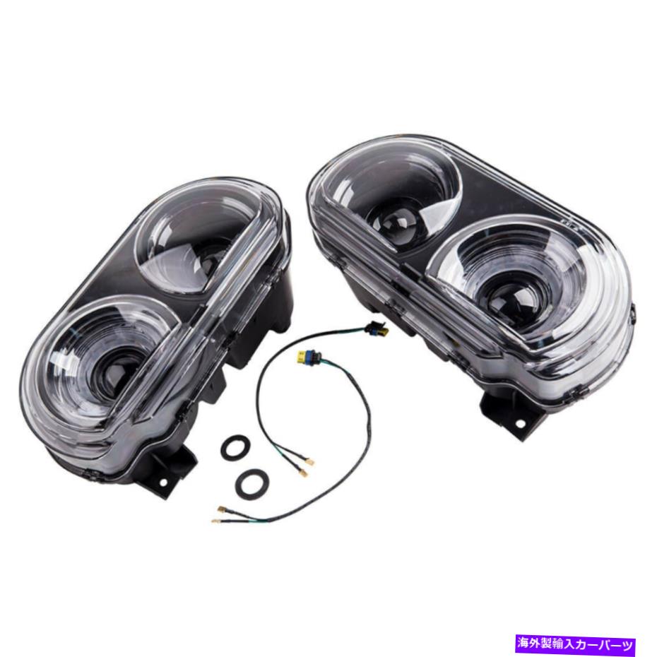 USヘッドライト Dodge Challenger Projector 2008-2014のためにフィットするLEDブラックRGBヘッドライト LED Black RGB Headlights Fit For Dodge Challenger Projector 2008-2014【並行輸入品】