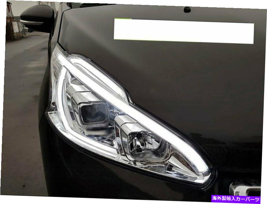 USヘッドライト Juego de Faros Delanteras Para Peugeot 208 2012-2015 LEDチューブライトCroomo US LPP Juego de Faros Delanteras para PEUGEOT 208 2012-2015 LED Tube Light Cromo US LPP【並行輸入品】｜Us Custom Parts Shop USDM