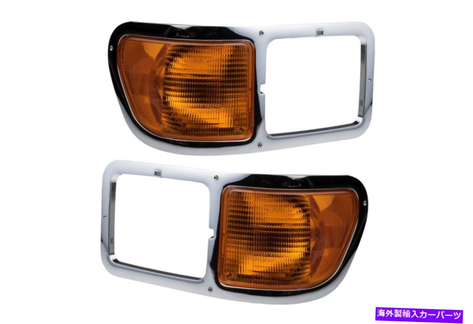 USヘッドライト 2000-2014フォードF650 F750ターンシグナルライトコーナーパーキングランプクロームベゼルOEM 2000-2014 Ford F650 F750 Turn Signal Light Corner Parking Lamps Chrome Bezel OEM【並行輸入品】
