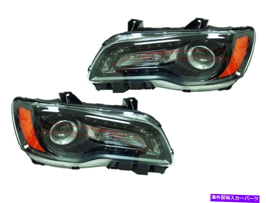 USヘッドライト 2012-2013 Chrysler 300ヘッドライトランプドライバー＆旅客サイドLH + RH For 2012-2013 Chrysler 300 Head Lights Lamps Driver & Passenger Side LH+RH【並行輸入品】