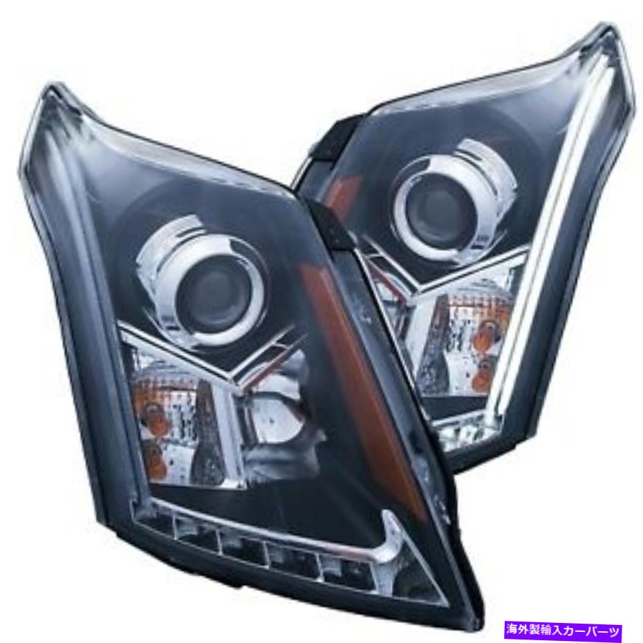 USヘッドライト 10-14 Cadillac SRXのためのアンドョプロジェクターヘッドライトプランクスタイルブラッククリア ANZO PROJECTOR HEADLIGHTS PLANK STYLE BLACK CLEAR for 10-14 Cadillac SRX【並行輸入品】
