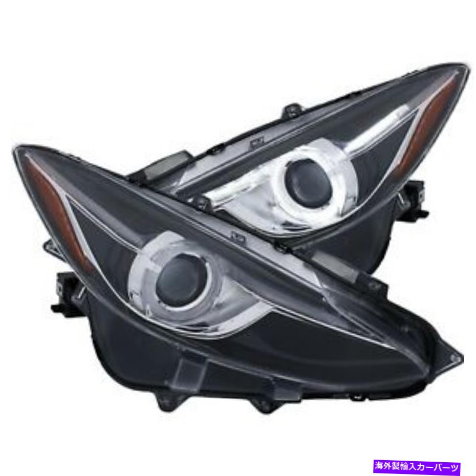 USヘッドライト AnzoプロジェクターヘッドライトホワイトプラスLEDハローブラック14-16マツダ3 ANZO PROJECTOR HEADLIGHT WHITE PLUS LED HALO BLACK WITH AMBER for 14-16 Mazda 3【並行輸入品】