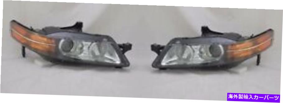 USヘッドライト 2007-2008 Acura TLベースモデルの左右の横置きヘッドライトペア Right and Left Side Replacement Headlight PAIR For 2007-2008 Acura TL Base Model【並行輸入品】|Us Custom Parts Shop USDM