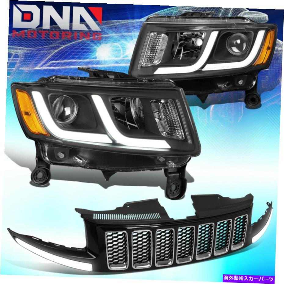 USヘッドライト 2014-2016グランドチェロキープロジェクターヘッドライトランプ+ LED DRL上メッシュグリル FOR 2014-2016 GRAND CHEROKEE PROJECTOR HEADLIGHT LAMP+LED DRL UPPER MESH GRILLE【並行輸入品】｜Us Custom Parts Shop USDM