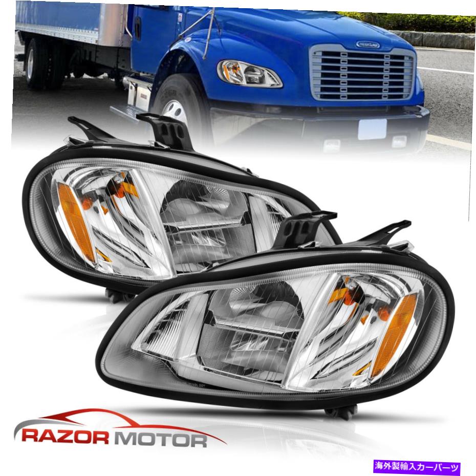 USヘッドライト [フルLED]フィット02-14 FreightLiner BusinessクラスM2 Chrome LEDヘッドライトペア [Full LED]Fit 02-14 Freightliner Business Class M2 Chrome LED Headlight Pair【並行輸入品】