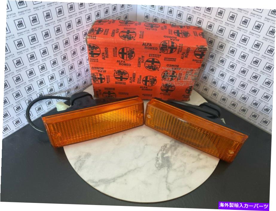 USヘッドライト 本物のNOSアルファロメオアルファッタGTVとGTV6フロントインジケータ集合セット Genuine NOS Alfa Romeo Alfetta GTV and GTV6 Front Indicator Assembly Set【並行輸入品】