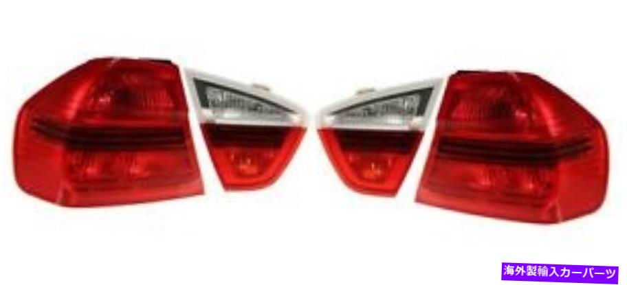 USヘッドライト BMW E90 325XI用左右の内側と外側の純正テールブレーキライトランプキット Left & Right Inner & Outer Genuine Tail Brake Lights Lamps Kit For BMW E90 325xi【並行輸入品】