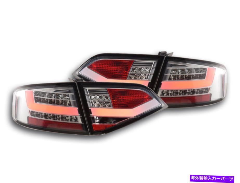 USヘッドライト Audi A4 B8 8K Sedan年07-11のための明確なクロムのLEDライトバーテールリアライト LED lightbar tail rear lights in clear chrome FOR Audi A4 B8 8K Sedan year 07-11【並行輸入品】