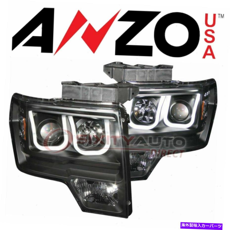 USヘッドライト 電気照明本体の外観ULのためのAnzousa 111263ヘッドライトセット AnzoUSA 111263 Headlight Set for Electrical Lighting Body Exterior ul【並行輸入品】