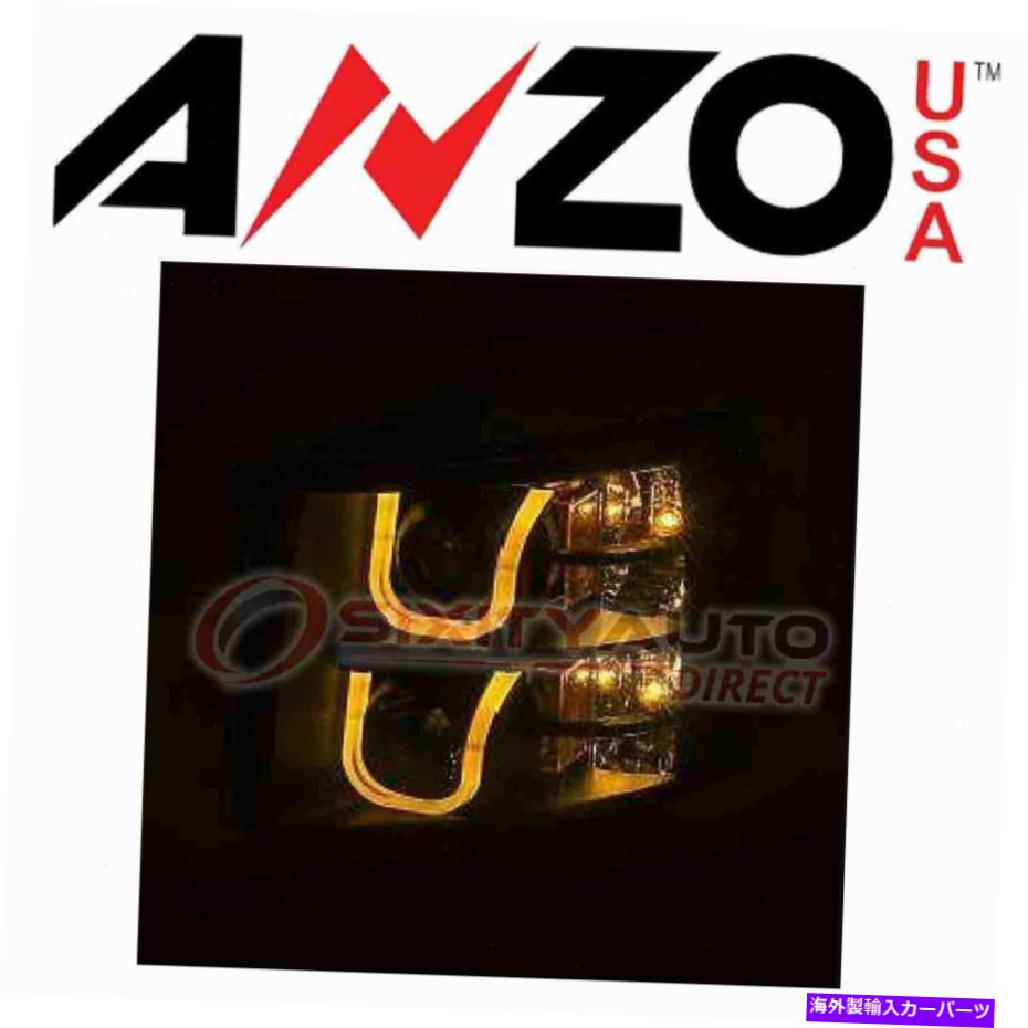 USヘッドライト 電気照明ボディ外部SPのためのAnzousa 111384ヘッドライトセット AnzoUSA 111384 Headlight Set for Electrical Lighting Body Exterior sp【並行輸入品】