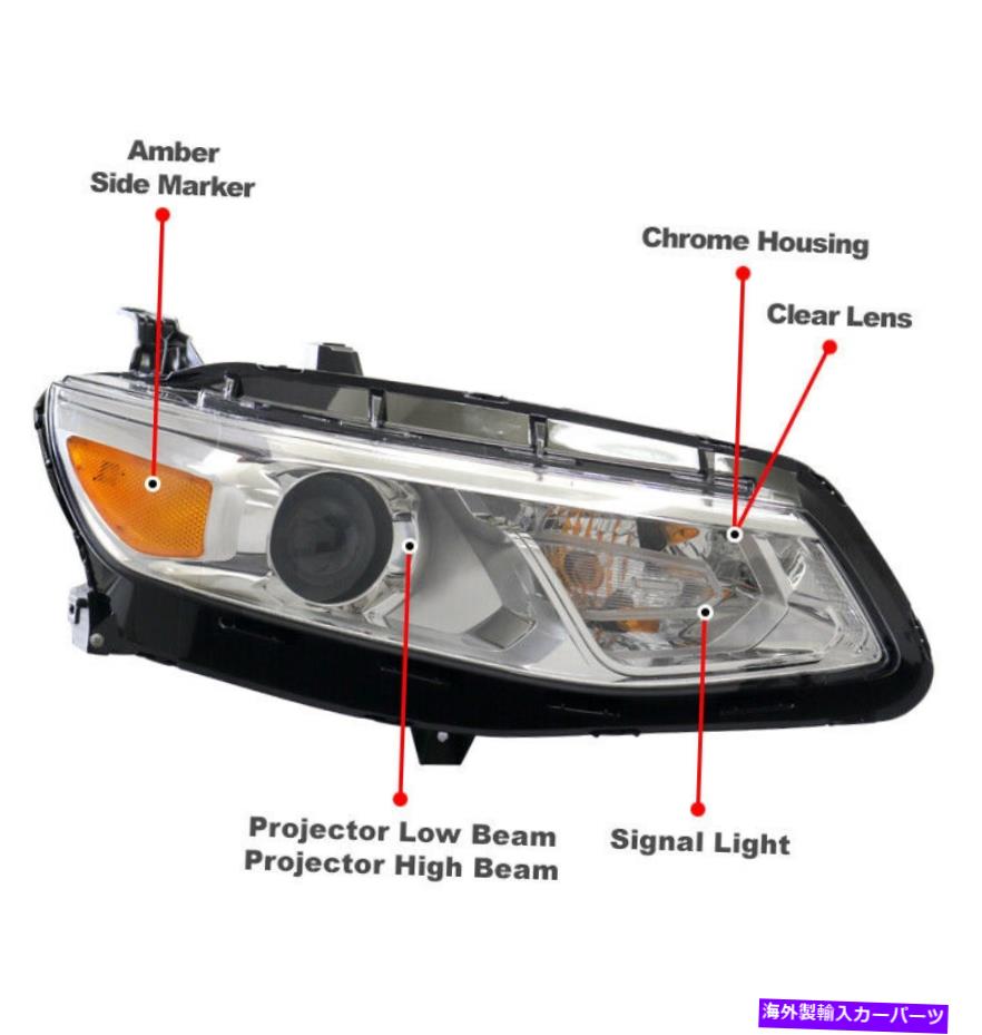 USヘッドライト 16 17 18 18 Chevy Malibu ChromeプロジェクターヘッドライトヘッドランプW / LED DRL信号 For 16 17 18 Chevy Malibu Chrome Projector Headlights Headlamps w/LED DRL Signal【並行輸入品】