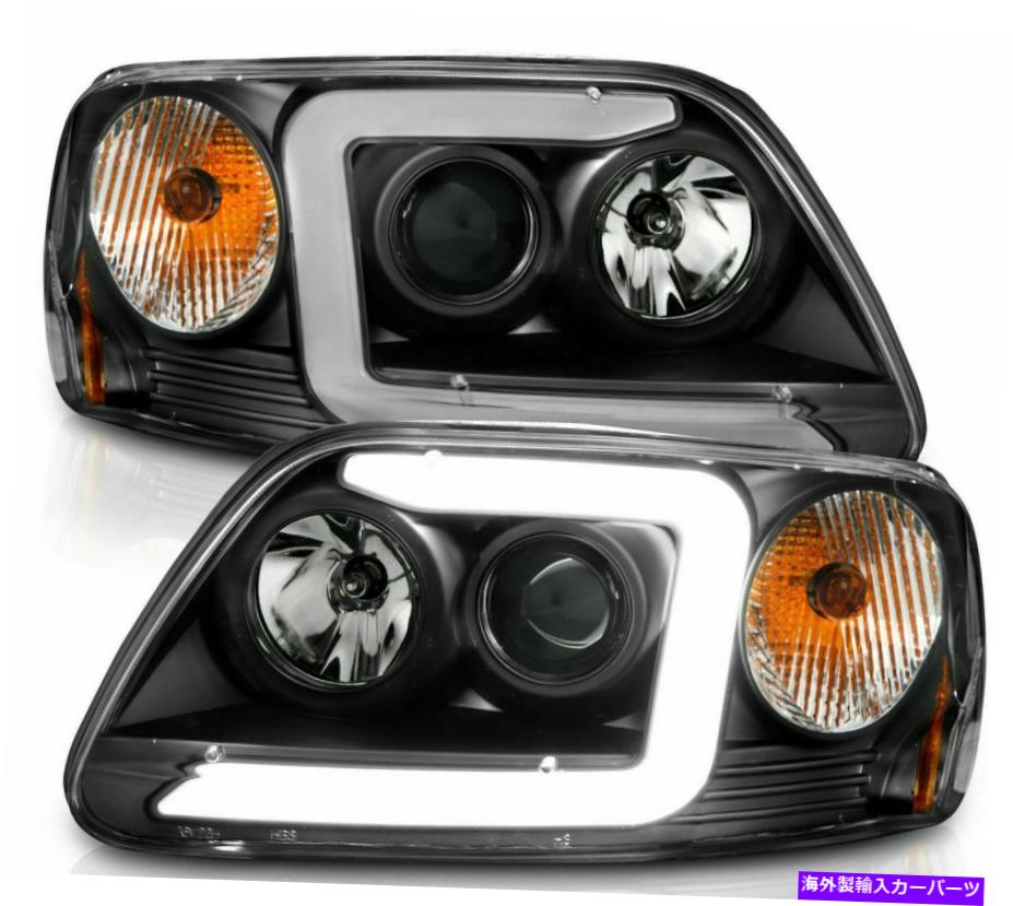 USヘッドライト 1997年から2003年フォードF-150（LED-Cライトバー）ヘッドライトヘッドランプブラックカラーセット For 1997-2003 Ford F- 150 (LED-C Light Bar) HeadLights HeadLamps Black Color set【並行輸入品】｜Us Custom Parts Shop USDM