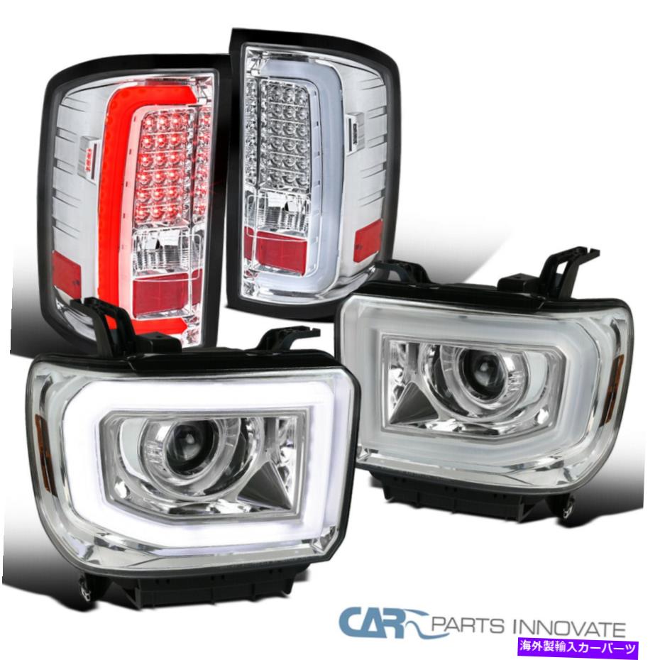USヘッドライト 14-17 Sierra 1500 2500の透明LEDプロジェクターヘッドライト+ LEDテールブレーキランプ For 14-17 Sierra 1500 2500 Clear LED Projector Headlights+LED Tail Brake Lamps【並行輸入品】｜Us Custom Parts Shop USDM