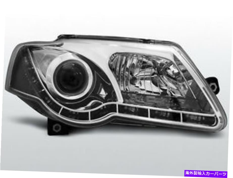 USヘッドライト クロムカラーヘッドライトw /昼間のランニングライトDRL用VW Passat 3C 05-10 Chrome color Headlights w/ daytime running lights DRL FOR VW Passat 3C 05-10【並行輸入品】