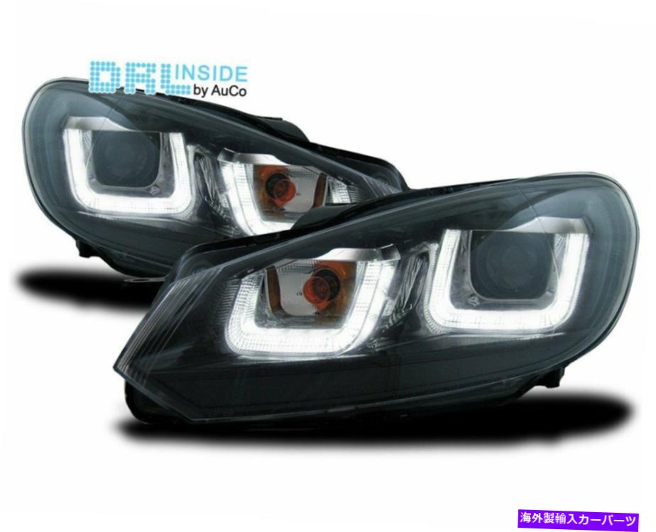 USヘッドライト VWゴルフ用Projektorlyslys DRL 6 08-12 U型SVART SVART LINE LPVWP4WN Xino US Projektorlyslys DRL for VW Golf 6 08-12 U-Type Svart Svart LINE LPVWP4WN XINO US【並行輸入品】