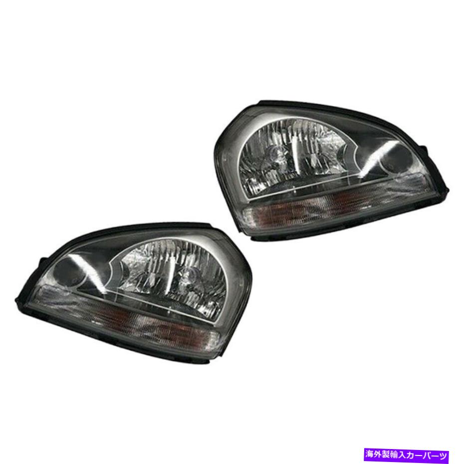 USヘッドライト 2ピース左ヘッドライトヘッドランプアセンブリHyundai Tucson 05-2009 Y 2pcs Left Right Headlight Headlamp Assembly Fit for Hyundai Tucson 05-2009 y【並行輸入品】