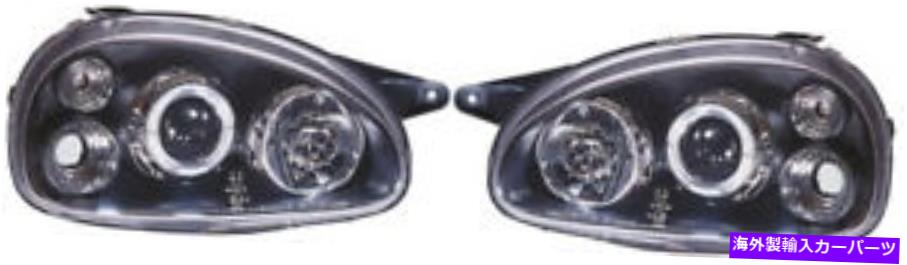 USヘッドライト ノワールLED Halo Phares Projecteur Anneau Pour Opel Corsa B 03.93-09.00 Noir LED Halo Phares Projecteur Anneau Pour Opel Corsa B 03.93-09.00【並行輸入品】｜Us Custom Parts Shop USDM