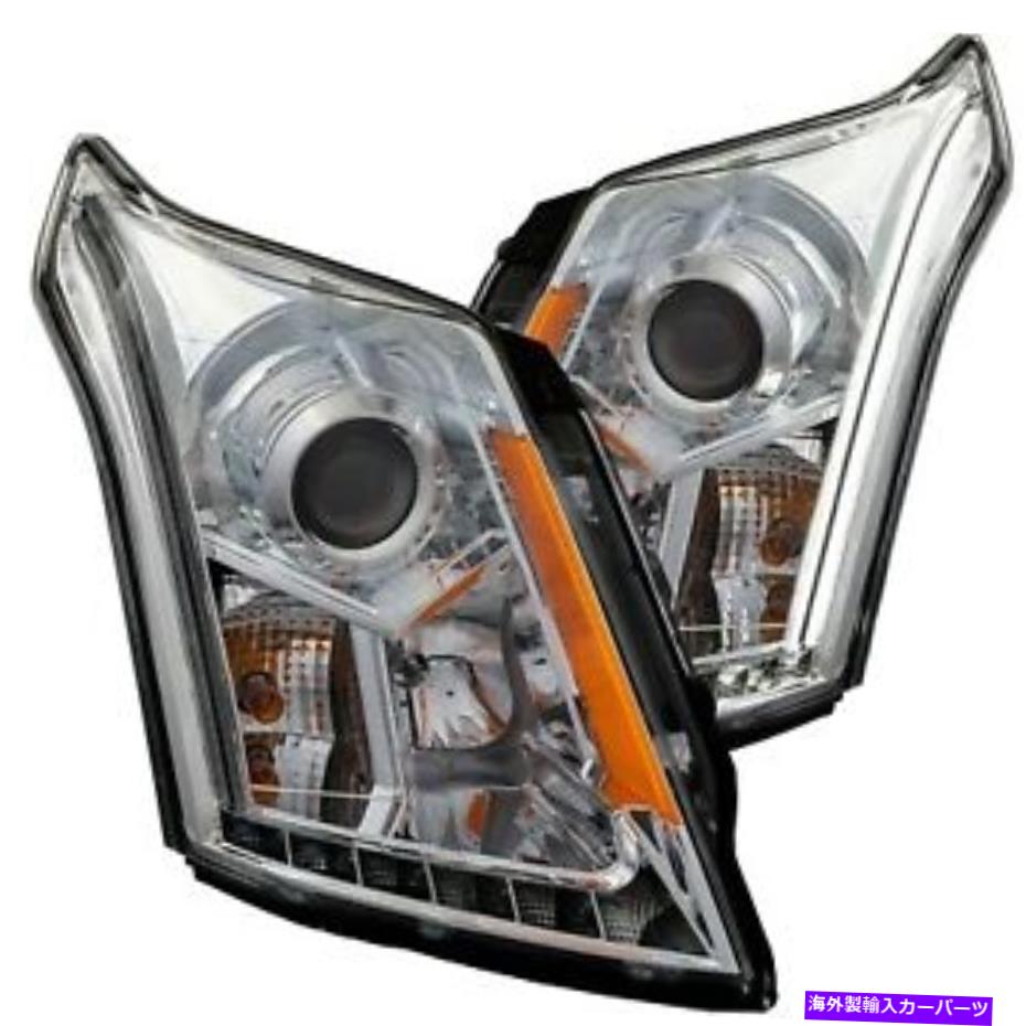 USヘッドライト Anzoプロジェクターのヘッドライト10-15キャデラックSRXのクロム板スタイル＃111307 Anzo Projector Headlights Chrome Plank Style For 10-15 Cadillac SRX #111307【並行輸入品】