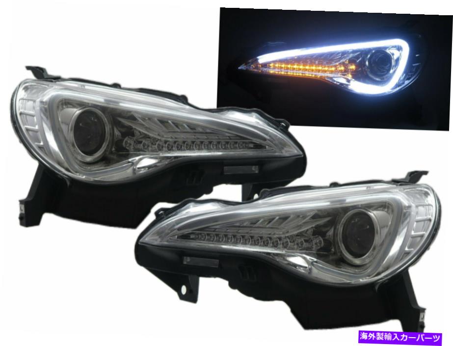 USヘッドライト Scion LHDのためのFR-S 12 - 現在のクーペD4S動的ターンシグナルヘッドライトクロム FR-S 12-present Coupe D4S HID Dynamic Turn signal Headlight Chrome for SCION LHD【並行輸入品】