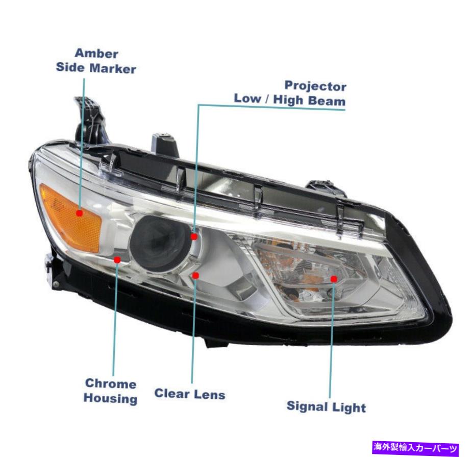USヘッドライト 2016-2018 Chevy Malibu Chromeプロジェクターヘッドライトヘッドランプ+ブルーLED DRLキット For 2016-2018 Chevy Malibu Chrome Projector Headlight Headlamp +Blue LED DRL Kit【並行輸入品】