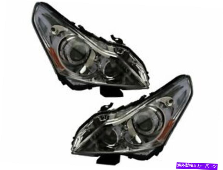 USヘッドライト 2010-2013 Infiniti G37 Sedan 2012 2011 T983DPセダンのヘッドライトアセンブリセット Headlight Assembly Set For 2010-2013 Infiniti G37 Sedan 2012 2011 T983DP Sedan【並行輸入品】