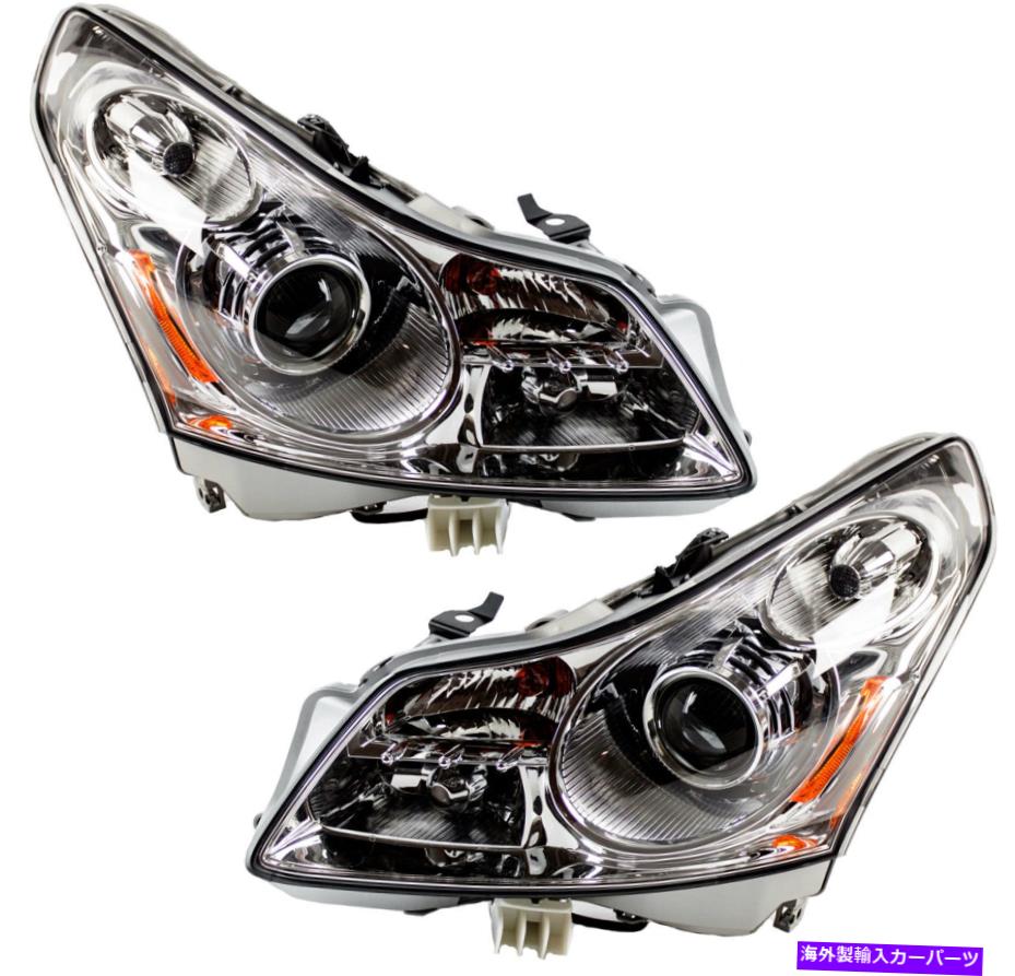 USヘッドライト HIDヘッドライトヘッドライトアセンブリペアセット07-08 Infiniti G35セダン HID Headlights Headlight Assembly Pair Set for 07-08 Infiniti G35 Sedan【並行輸入品】