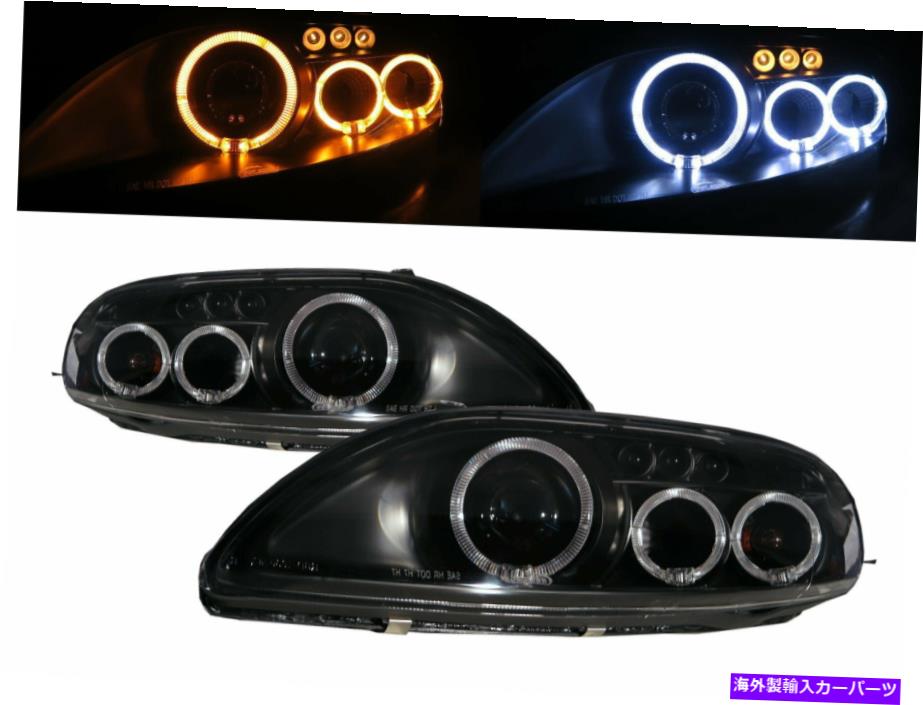 USヘッドライト SC Seires SC300 / SC400 Z30 MK1 92-00 2DガイドLED HaloヘッドライトBK LEXUS LHD SC-seires SC300/SC400 Z30 MK1 92-00 2D Guide LED Halo Headlight BK for LEXUS LHD【並行輸入品】