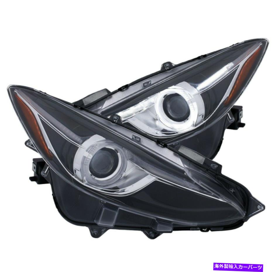 USヘッドライト 121522 Anzoヘッドライトランプドライバー＆旅客サイドの新しいLH RHはマツダ3スポーツ 121522 Anzo Headlight Lamp Driver & Passenger Side New LH RH for Mazda 3 Sport【並行輸入品】