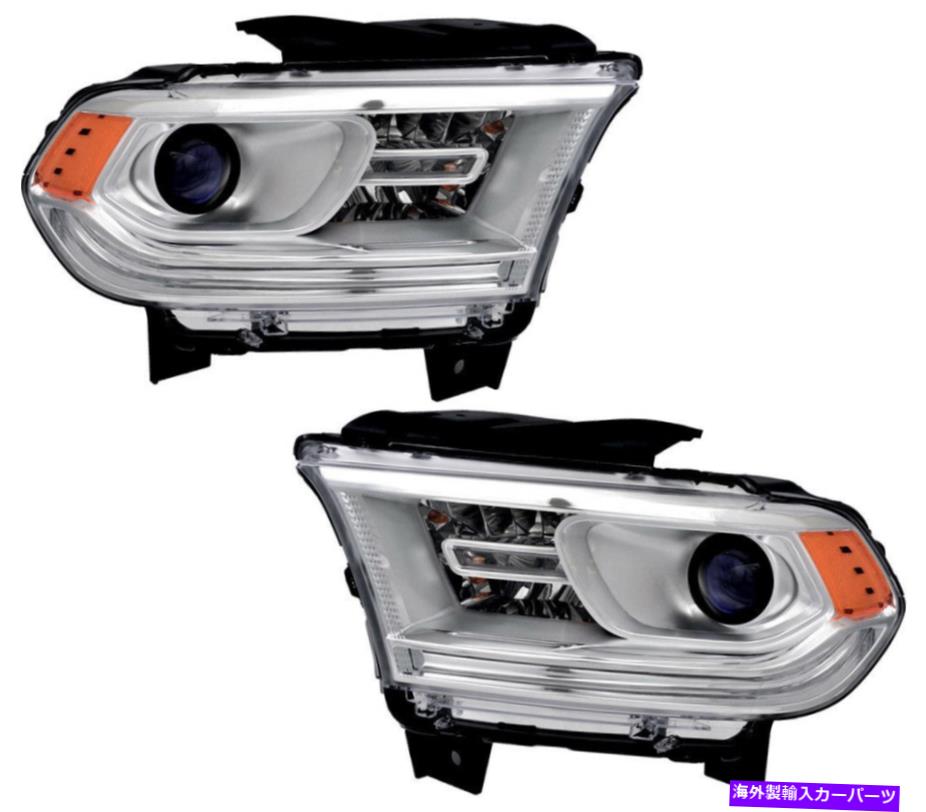 USヘッドライト 2014-2015 Dudge Durangoのヘッドライトヘッドライトアセンブリ（LED DRL）ペアセット Headlights Headlight Assembly (w/LED DRL) Pair Set for 2014-2015 Dodge Durango【並行輸入品】