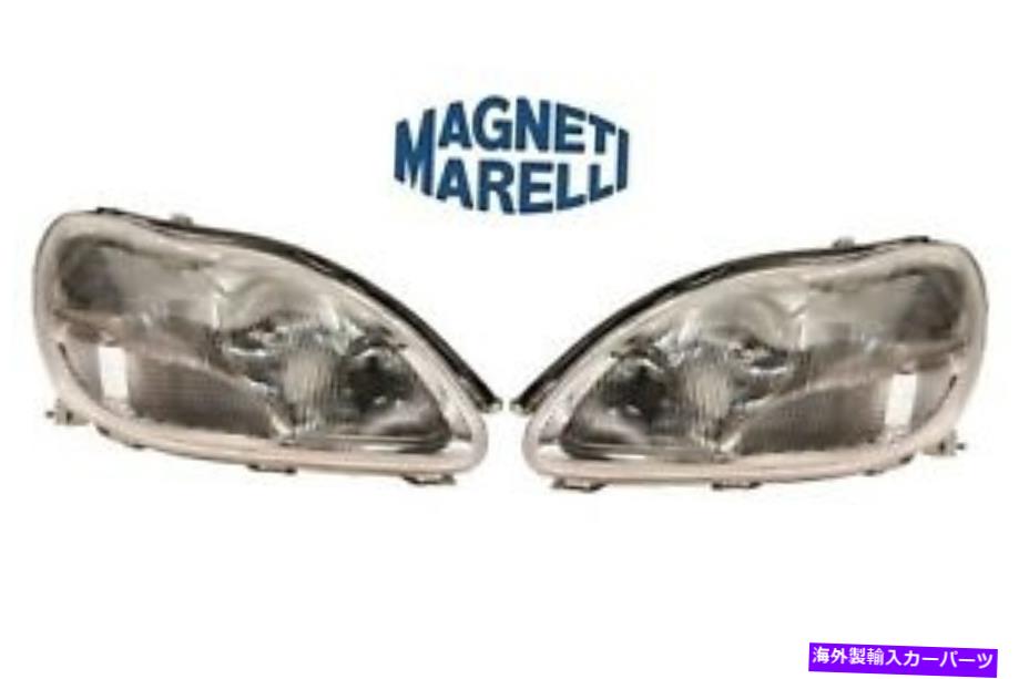 USヘッドライト 新しい左右のマレリのハロゲンヘッドライトヘッドランプペアメルセデスW220 NEW Left & Right Marelli Halogen Headlights Headlamps Pair Set for Mercedes W220【並行輸入品】 106,488円