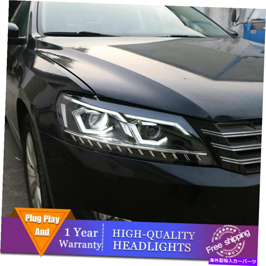 USヘッドライト Volkswagen Passat 2011-2015ヘッドライト二重レンズビームプロジェクターHID LED DRL For Volkswagen Passat 2011-2015 Headlight Double Lens Beam Projector HID LED DRL【並行輸入品】